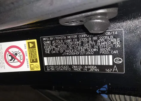 2015 Lexus Ct 200H z USA, uszkodzony, nr VIN JTHKD5BH0F2212602